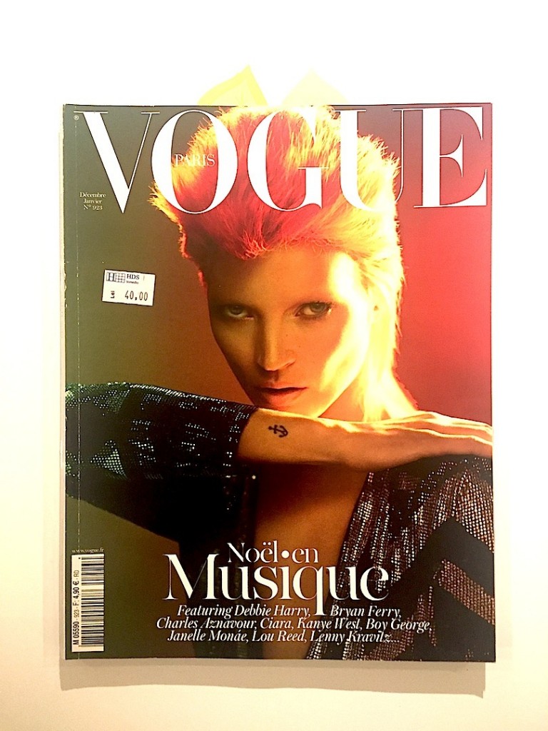 Kate Moss as David Bowie by Mert Alas & Mercus Piggott, Vogue France decembrie 2011-ianuarie 2012