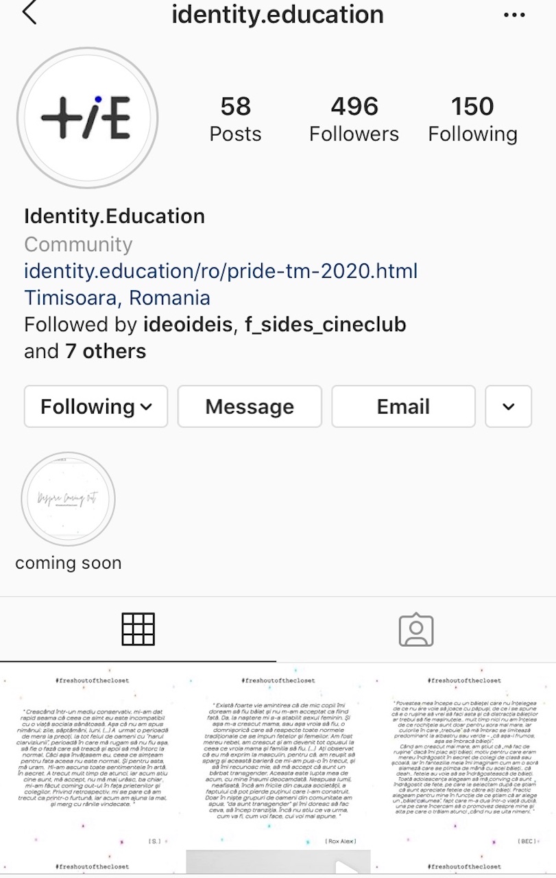 Identity.education Instagram